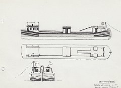 186 USA - Maryland - battello da carico in un canale presso Hancock 1909 - traino con 3 mule